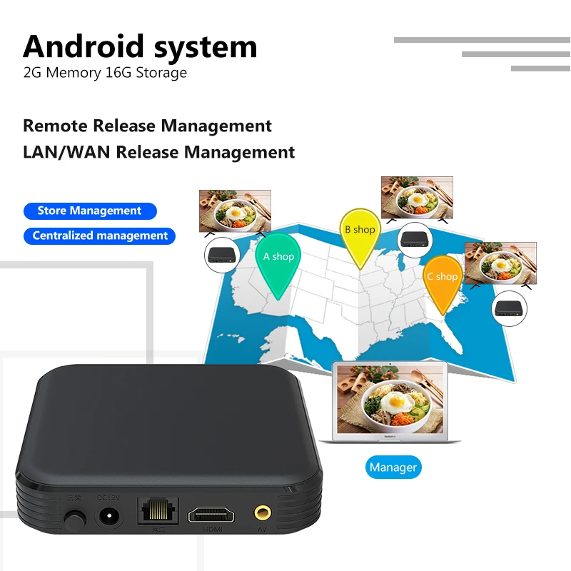 Digital Multimedia Network Media player Advertising Box Signage Player Restaurants Menu Billboard Android Information Release