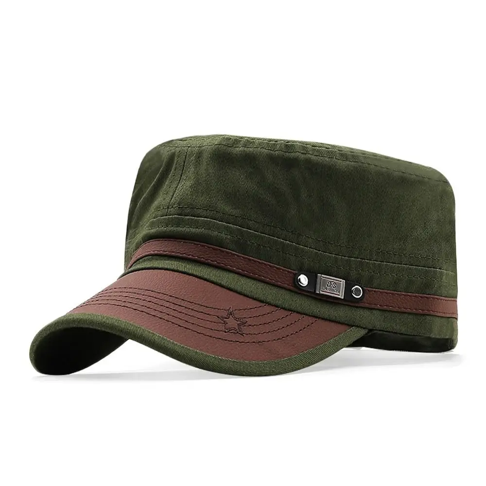 

Men Cotton Adjustable Hat Cadet Hat Sun Cap Baseball Cap