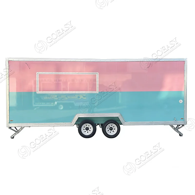 Street Food Cart Trailer Mobile Fast Food Truck Concession Stand Ice Cream Van 2025
