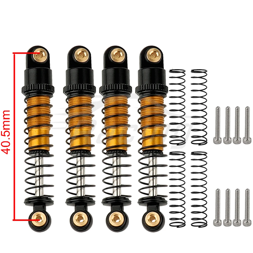 Metalen Demping Schokdemper 40.5Mm Olie Demper Voor 1/24 Rc Rupsband Auto Axiaal Scx24 C10 Ford Bronco Jeep Gladiator Schokdemper