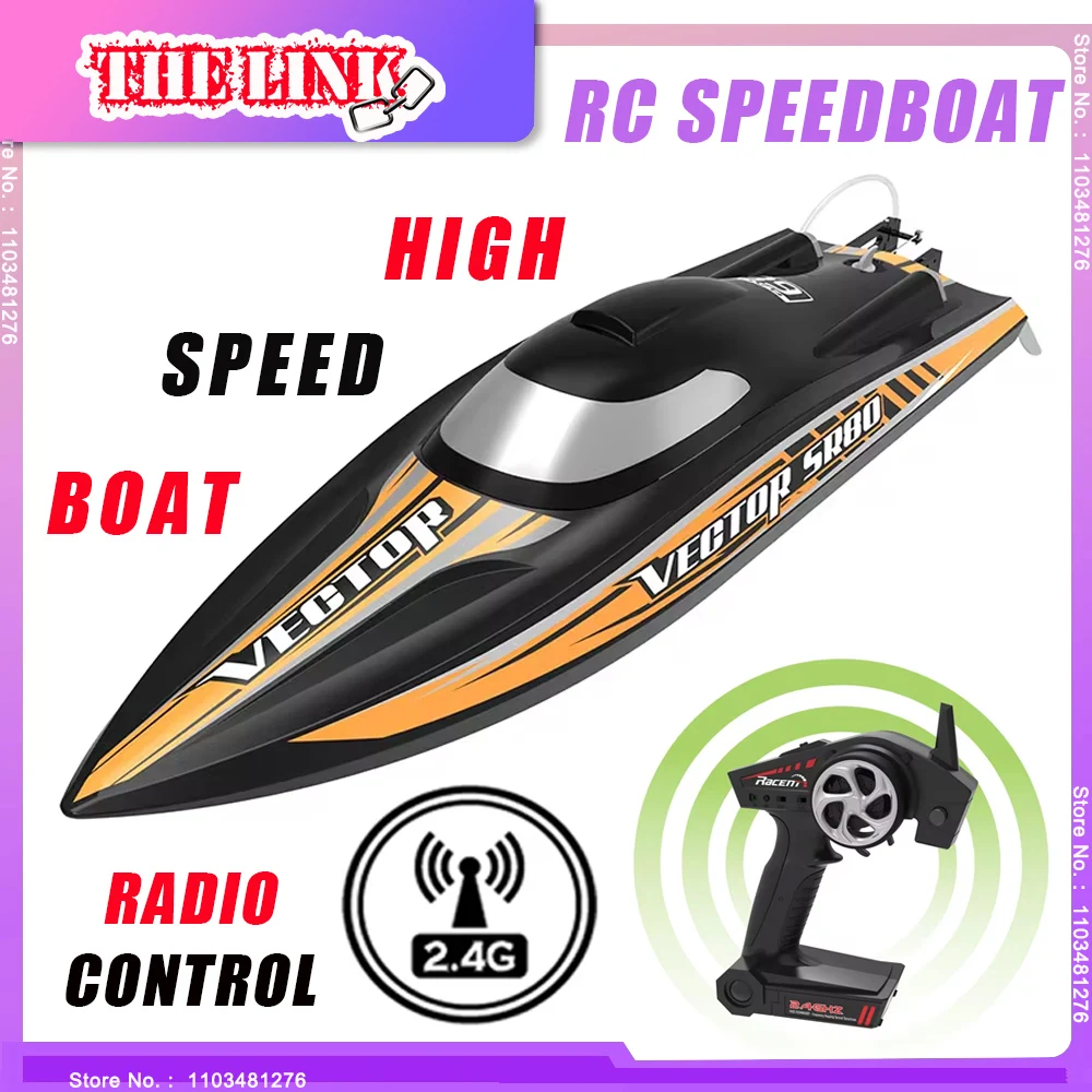 RC Boat 60KM/H Brushless RC Speedboat VectorSR80 High-speed Boat Model 2.4Ghz Remote Control Racing Ship For Boys Gifts THE LINK