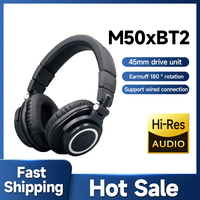 M50xBT2 Professional Over-Ear Wireless Bluetooth Headset Low Latency Monitoring Microphone for Travel DJ LED Battery Indicator