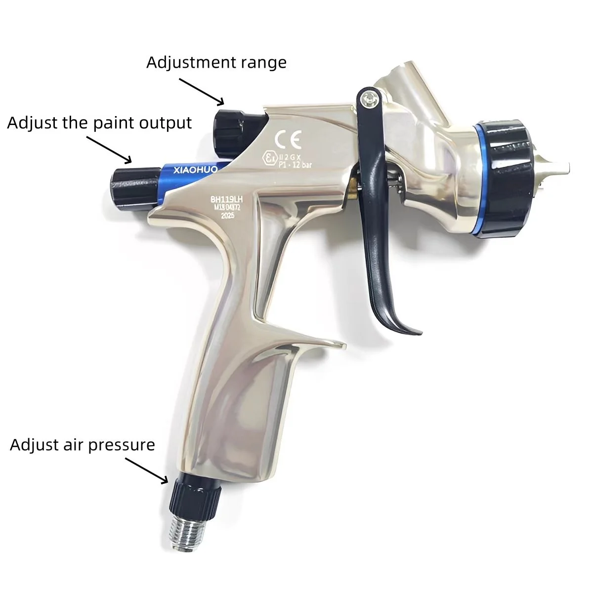 B1 HVLP Clear Coat Spray Gun, Equipped with a 1.3mm Nozzle, Designed Specifically for Applying Primer, Comes with a 600ML Cup