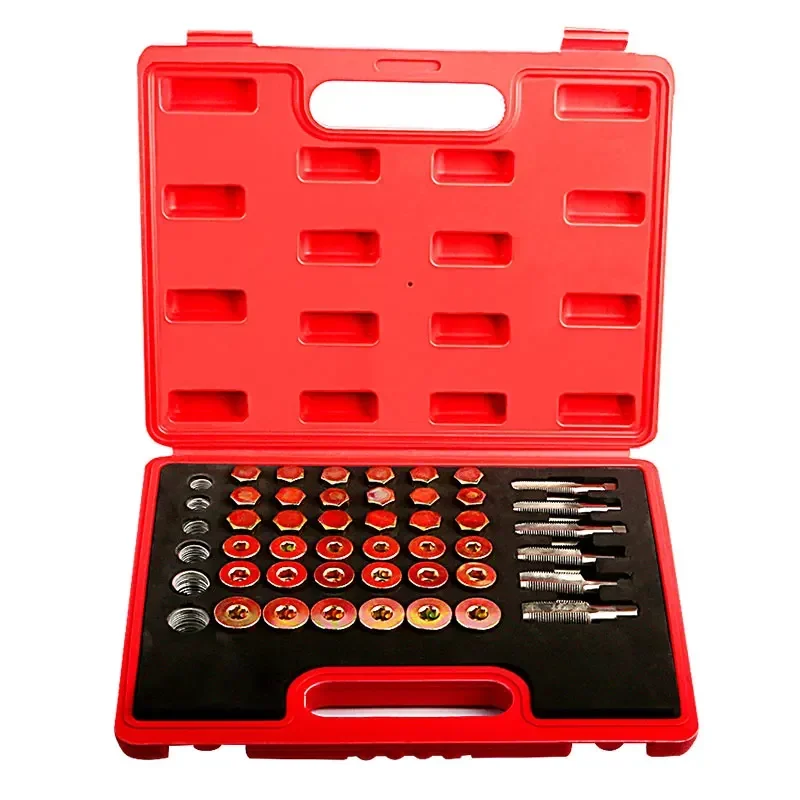 Automotive Oil Pan Drain Plug Thread Repair Tool with Sealing Gasket for Engine Tapping