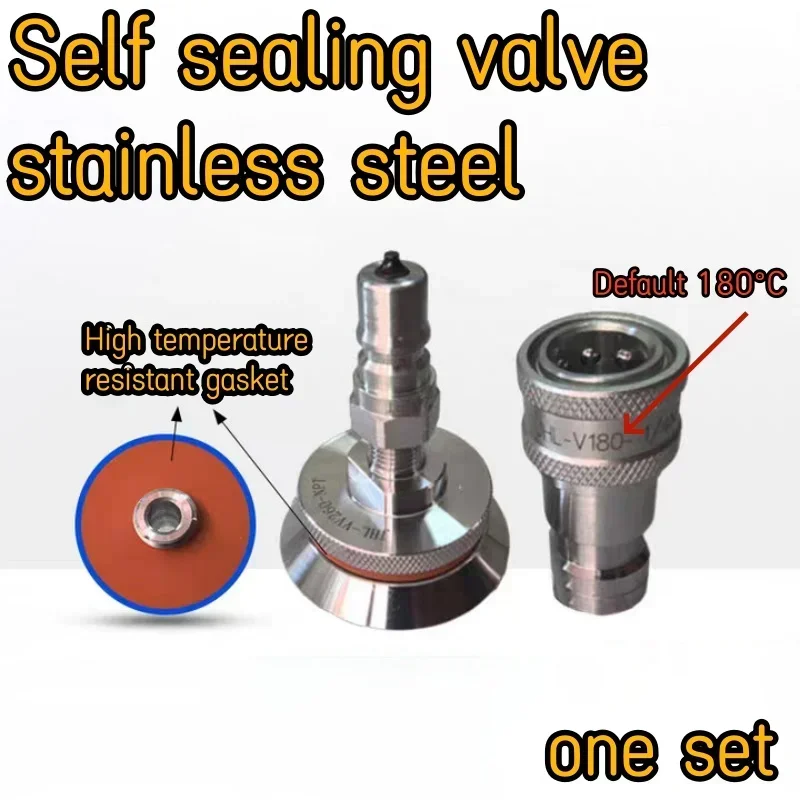 Stainless steel Vacuum valve nozzle self sealing Reusable ,Self sealing Vacuum Bag Connector,Can withstand high temperatures