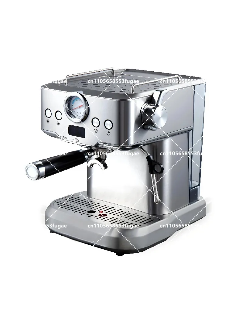 Automatic Coffee Machine with Grinder and Milk Frother, Compact Espresso Maker for Home Office, Black