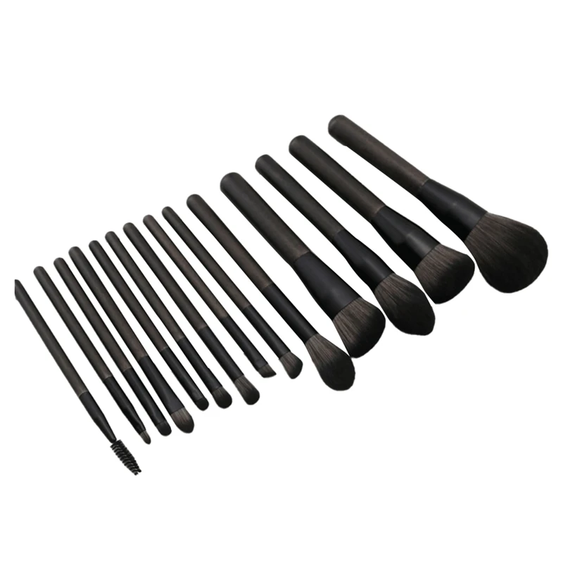 

14 Set Brushes Loose Powder Brush Foundation Brush Nose Shadow Brush Soft Fiber Hair