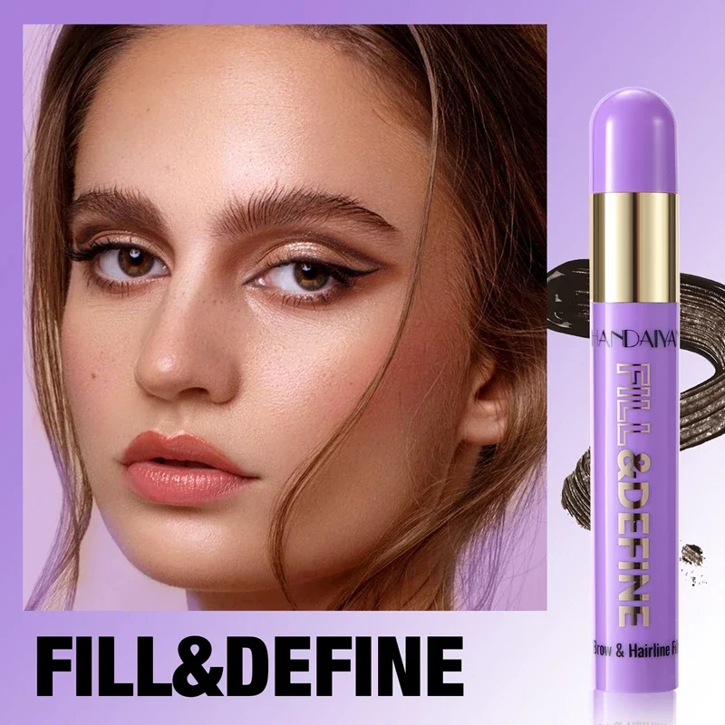 Teinture capillaire imperméable, Mascara à friser 3 en 1, tige de remplissage pour ligne de cheveux des sourcils, séchage rapide, Double tête, jetable