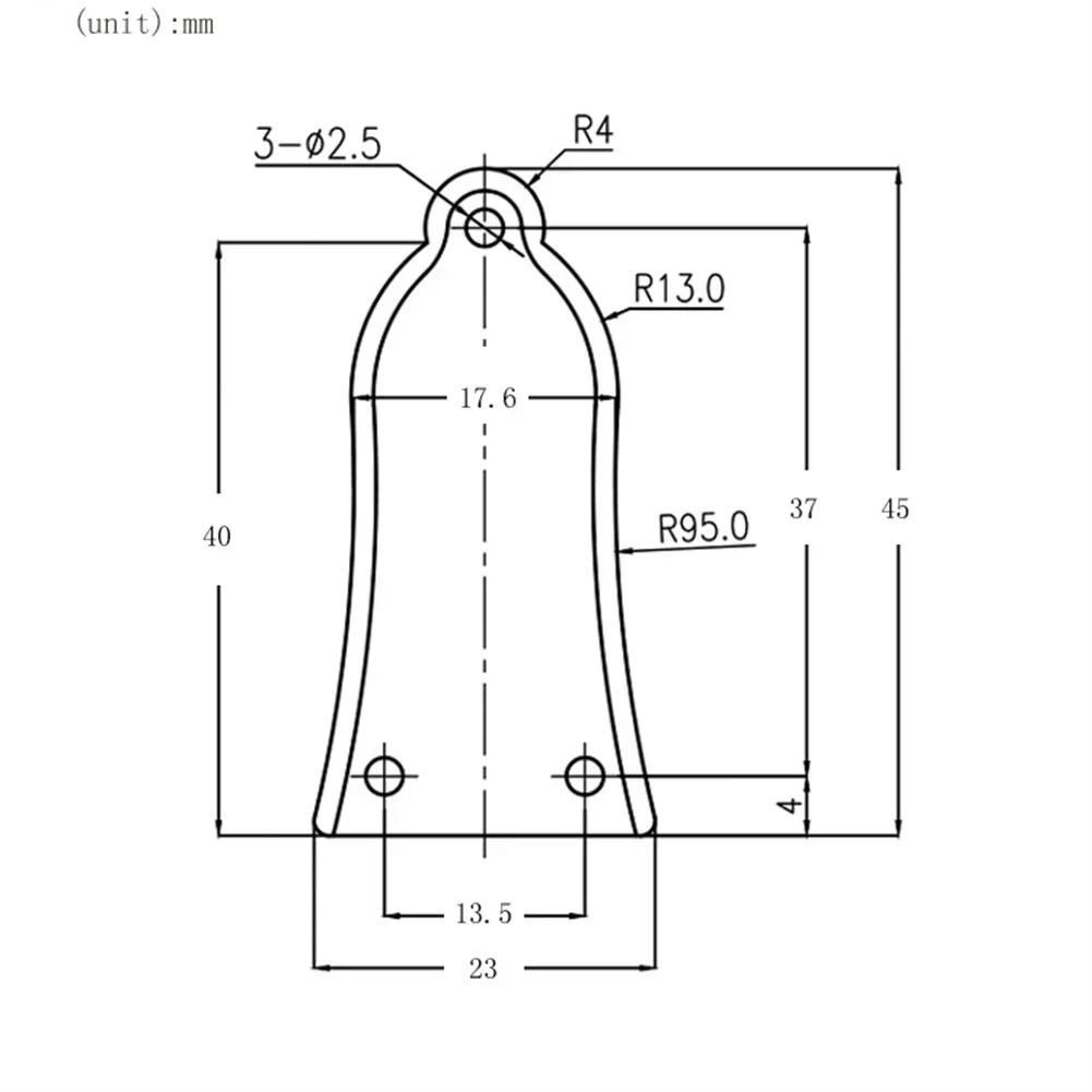 3 Holes Guitar Bell Shape PVC Bell Style Electric Guitar Truss Rod Cover For Gibson Guitar Replacement Part Accessories