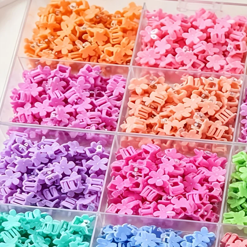 50 Stück bunte Blumen-Haarspangen | Einfache und niedliche geflochtene Haarspangen für Mädchen | Geeignet für den täglichen und festlichen Gebrauch. – Detail 5