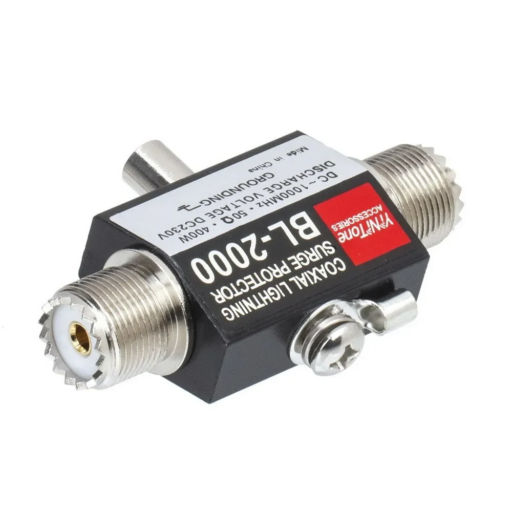 Protetor contra surtos para BL-2000 Coaxial Lightning Arrestor, PL259 Feminino para PL259 Feminino, 400W, 50 Ohm