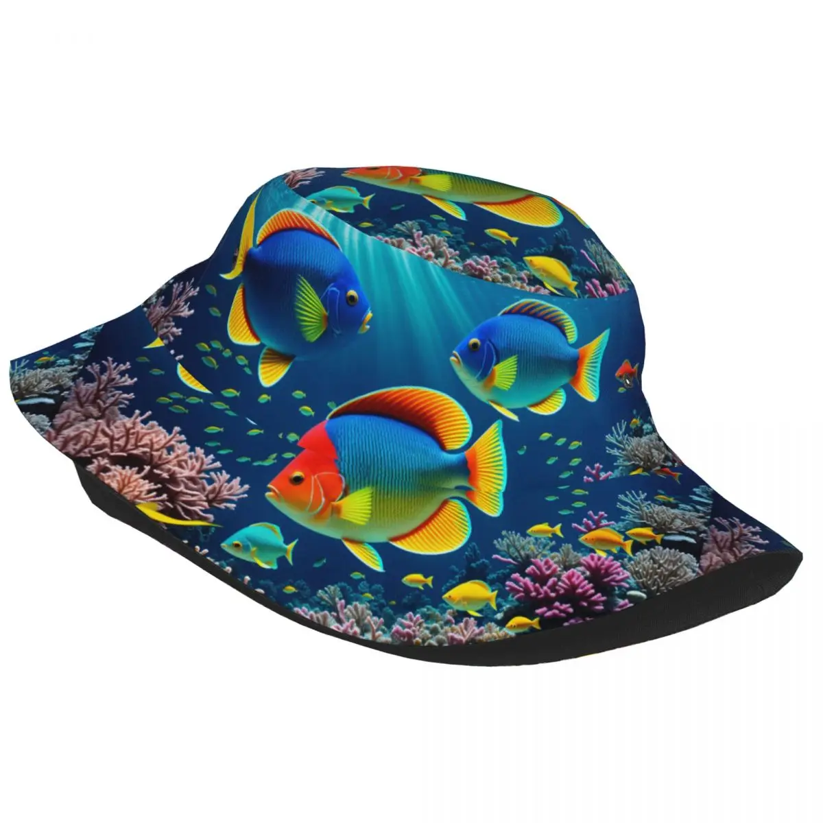 Fisherman Hat Unisex Bob Cap Tropical Fish On Coral Reef Hip Hop Gorros Panama