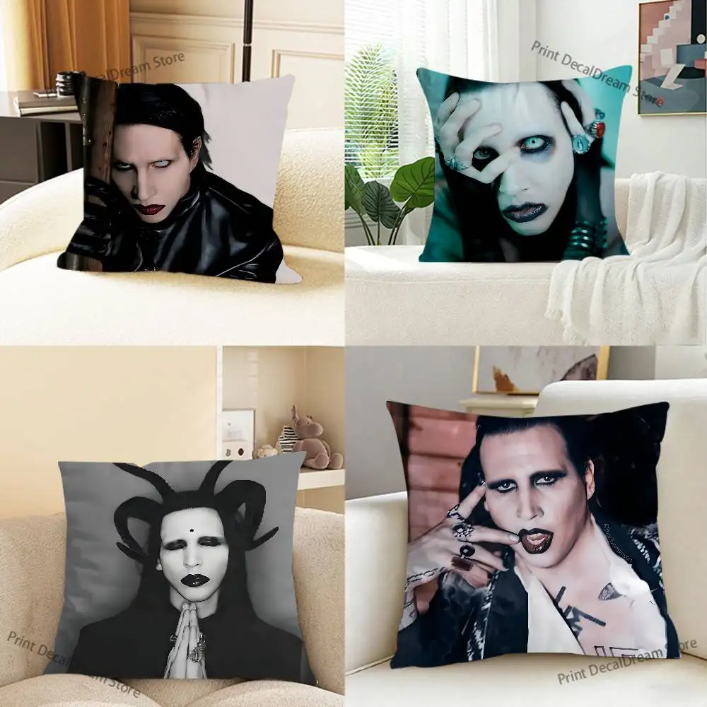 Singer Marilyn MansonS Pillow Case Ultra Soft Skin Friendly Fabric Cloud Like Comfort & Concealed Zipper
