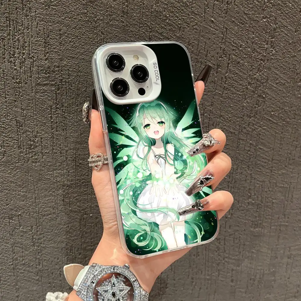 Saya no Uta حافظة هاتف محمول لهاتف آيفون 17 16 15 14 13 12 11 X XR XS 8 7 Air Pro Max Plus غطاء أبيض شفاف ملون