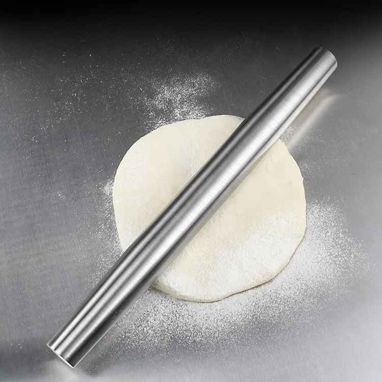 stainless steel rolling pin custom rolling pin 18/10 non-stick smooth kids rolling pin for baking tools equipment