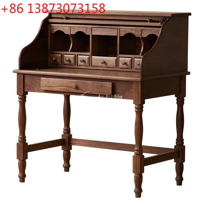 All Solid Wood Dressing Table Makeup Simple Bedroom Multi-Functional Storage Makeup Table
