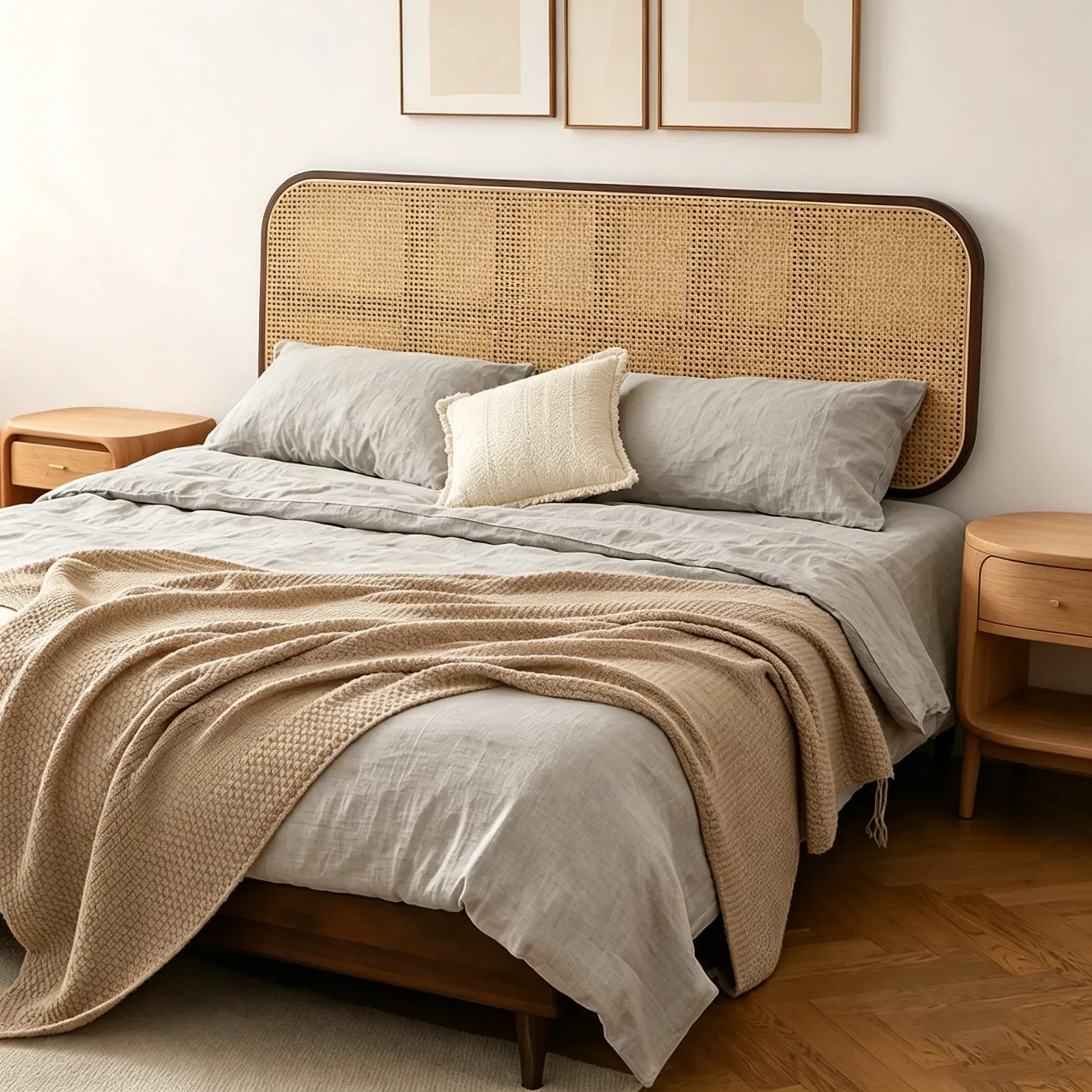 bedside backrest is simple and extremely narrow, space-saving cushion, bedroom small apartment floor-to-ceiling integrated