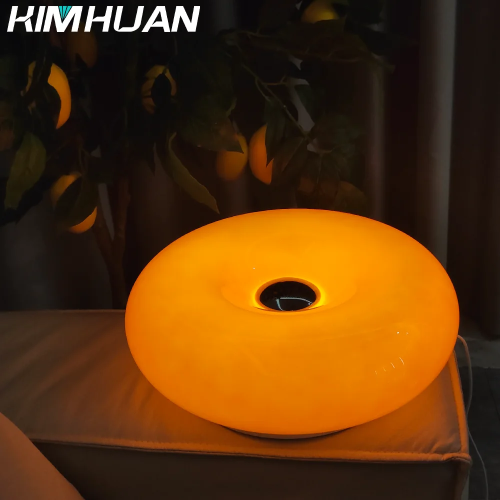 Scandinavian Style Donut Wall Lamp Bedroom Dimming Night Light Bauhaus Bedside Ambient Table Lamp Halloween Doorway Wall Lamp