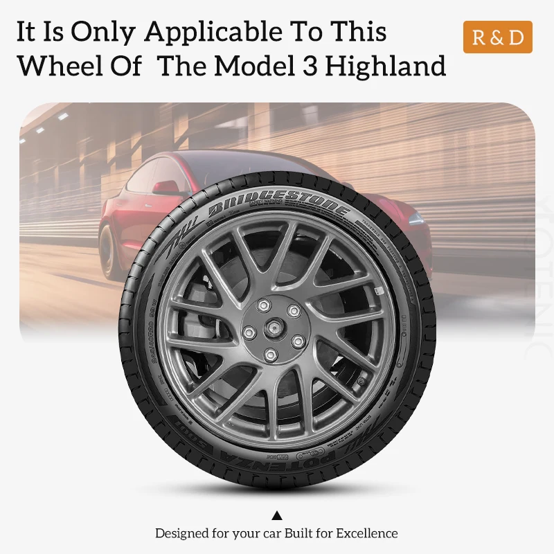 4 قطعة 18 ''تصميم غطاء العجلة ل تسلا نموذج 3 هايلاند 2023-2025 18 بوصة Hubcaps التوربينات نمط محور قبعات استبدال الملحقات #3