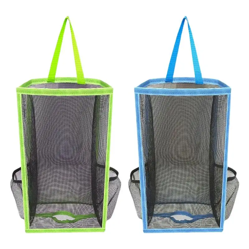 Trash Bags Holder Organizer Trash Bags Mesh Dispenser Bag Organizer Recycling Grocery Pocket Containers For Offices Kitchen