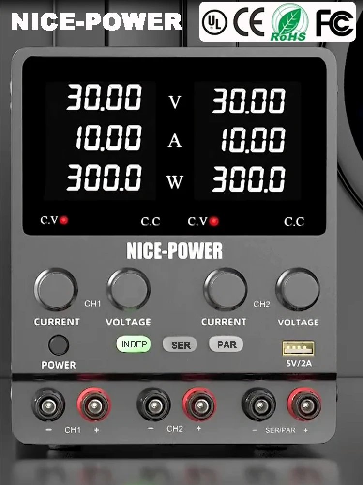 Multi-Ausgang Einstellbares DC-Netzteil Positiv-Negativ-Spannungsquelle 30V 60V 120V PAR SER INDEP DIY PCB Reparatur Testen