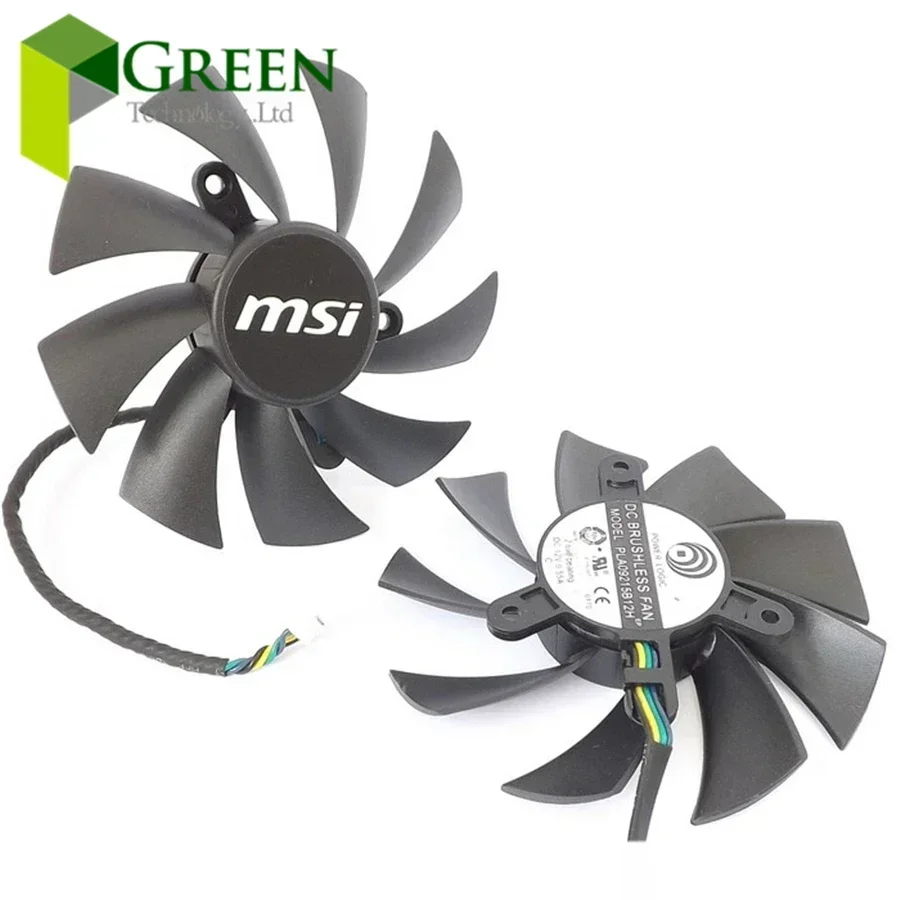 

Power Logic PLA09215B12H 12V 0.55A 42mm Hole Pitch 87MM Fan For MSI N460GTX N560GTX 570 580GTX HD6870 Graphics Card fan blade