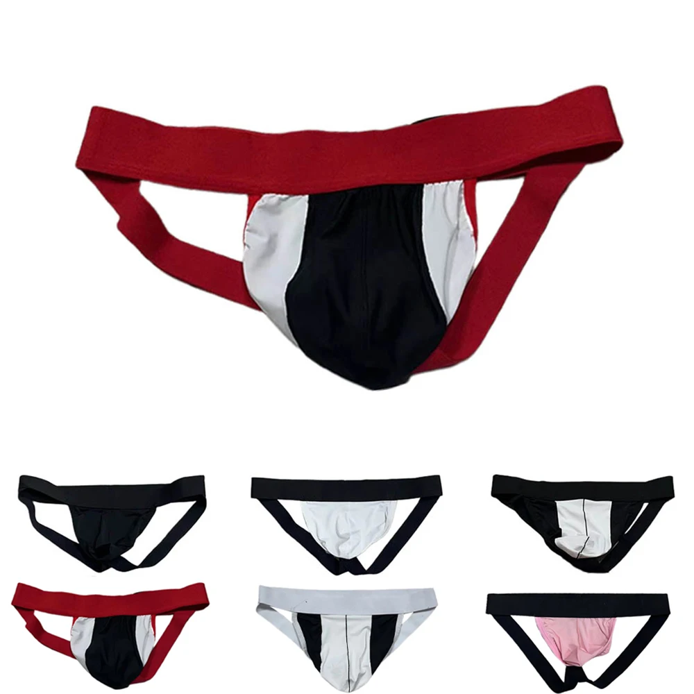 Herren rücken freie Jock strap sexy Slips Jock Strap atmungsaktive Unterwäsche weiche Elastizität Unterhose Patchwork erotischen Low Rise Tanga