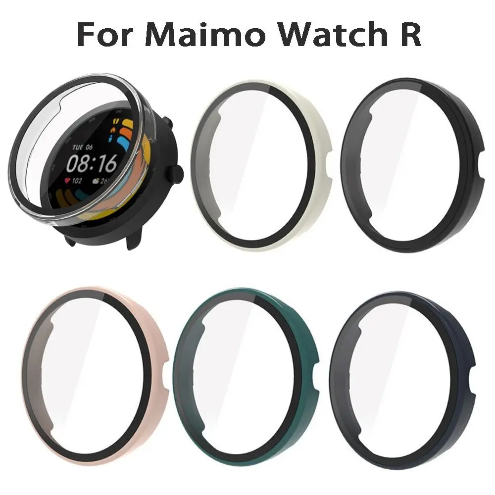 New Shell Full Coverage Protective Screen Protector PC Shell Tempered Cover Case For Maimo Watch R