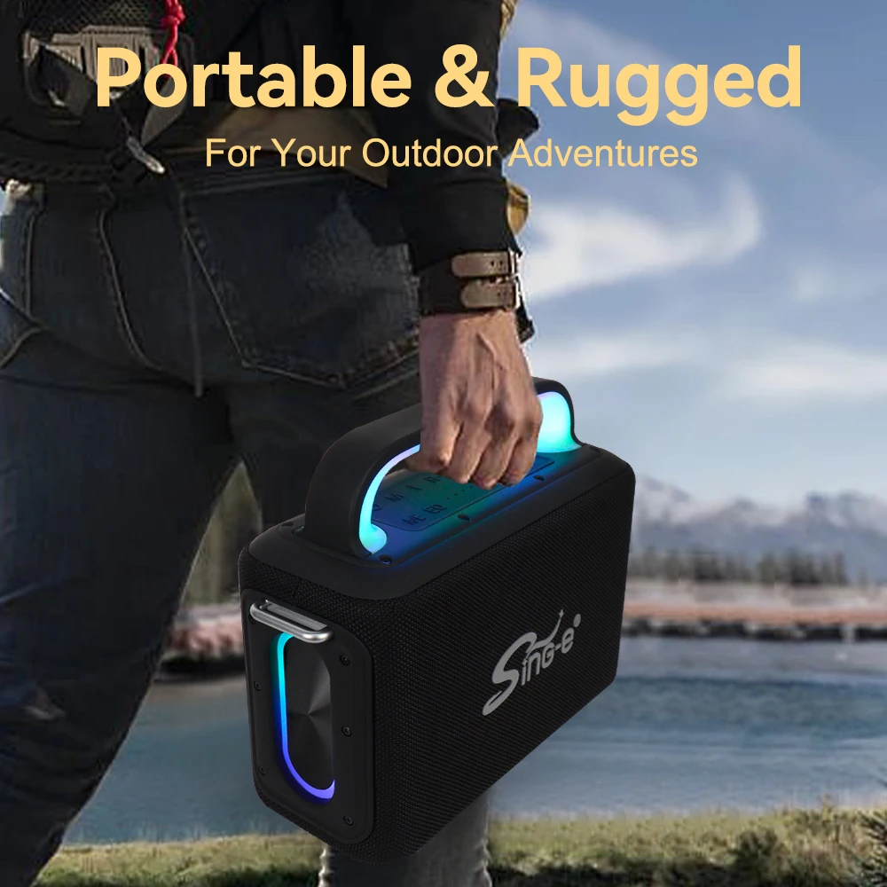 홈 가라오케 스피커 300W 고출력 블루투스 스피커 야외 방수 무선 휴대용 서브우퍼 다중 재생 모드