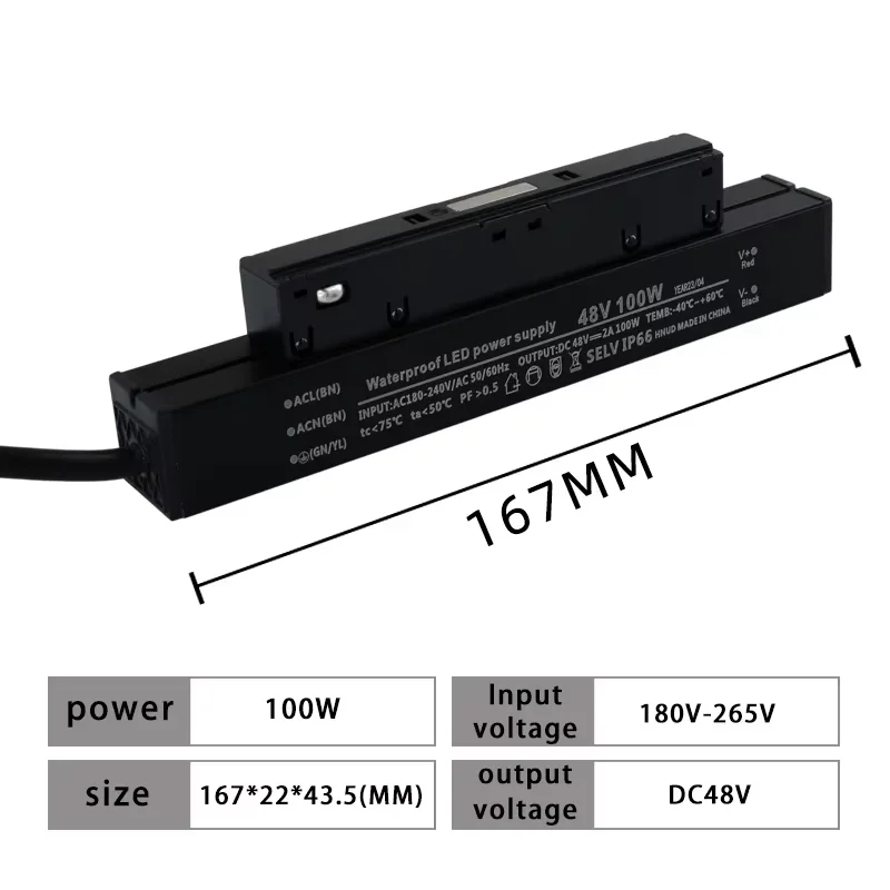 100W 200W Sterownik zasilania AC 220V do DC 48V Niskie napięcie izolowane moc 2A 4A dla światła torowego Szybka dostawa 6-8 dni Przybycie bezpłatna