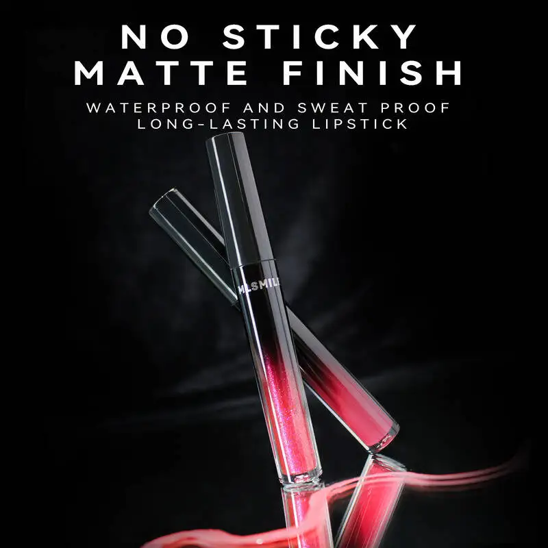 ลิปสติกเนื้อแมท MLSMILE 12 สี ไม่ติดแก้ว ลิปกลอสประกายมุก สีลิปบาล์ม รุ่นใหม่ ปี 2025
