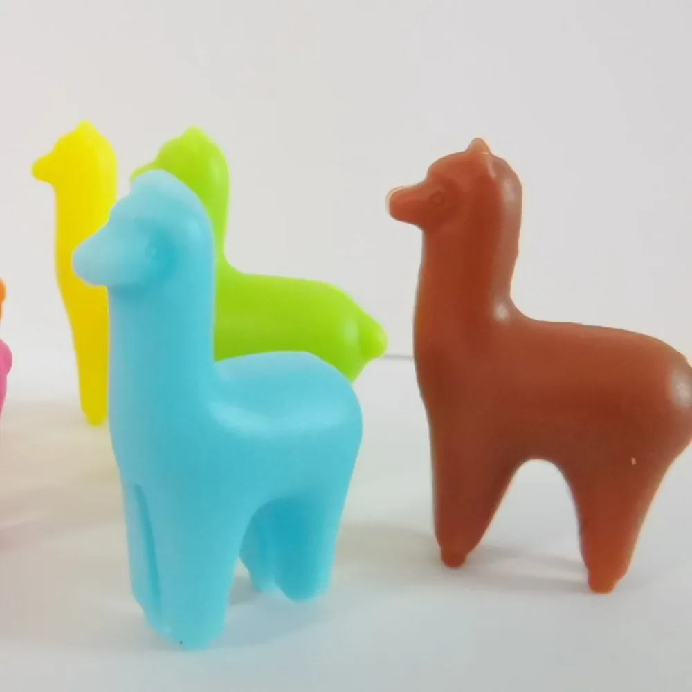 6Pcs Silicone Material Glass Marker Alpaca Shaped Reusable Cup Charm Easy To Clip Bird Shaped Drink Tag Banquet Event