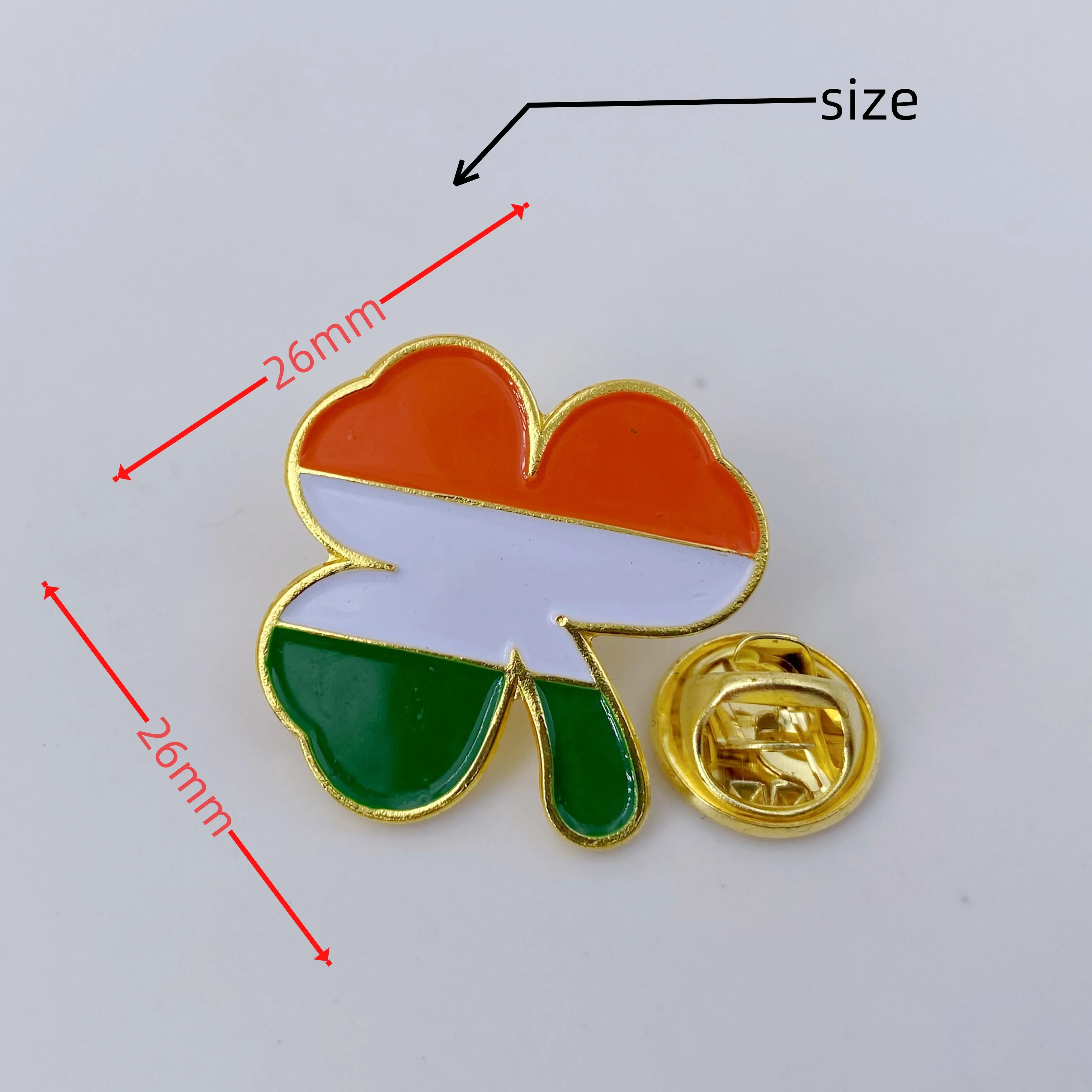 5/10/50/100 قطعة أيرلندا الأيرلندية شامروك التلبيب دبابيس السائبة سانت. عيد باتريك ثلاث أوراق البرسيم الهدايا المثالية شارة تذكارية #6