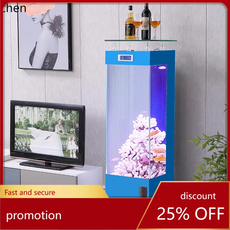 

HXL Fish Tank Aquarium Turtle Flowerhorn Tank Ecological Lazy No Water Change Needed