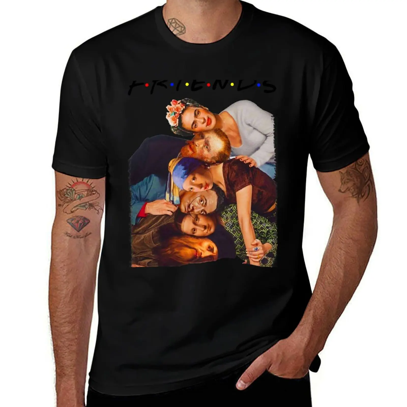 

Frida-Kahlo-Van-Gogh-Mona-Lisa-Dali-Salvador-Friends T-Shirt new edition plus sizes mens vintage t shirts