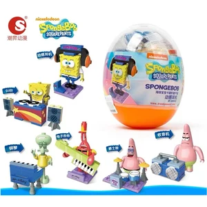 Spongebob Squarepants Blind Box For Children, Building Blocks, Music, Performance, Models, Birthday, Christmas, Twisted Egg, Toy Gifts 5 Main Sales Caixa Bob - №5