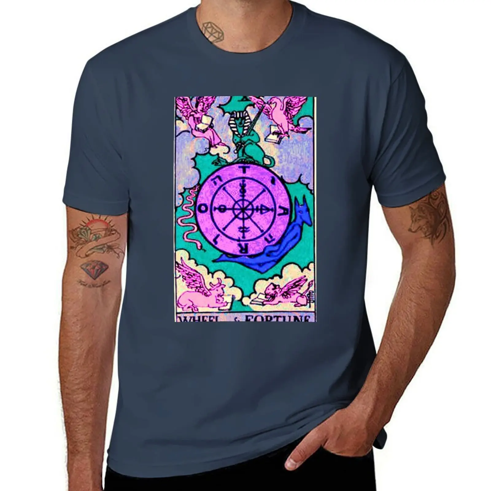 

Wheel of Fortune Tarot TWISTED T-Shirt Heavy Duty Casual Work Tee