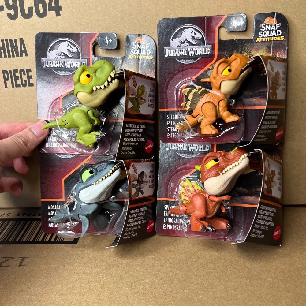 Mattel Jurassic World Snap Squad Velociraptor/Indominus Rex/Mosasaurus/Carnotaurus Toro/T-Rex Mini Dinosaur Figure GGN26 GXW58