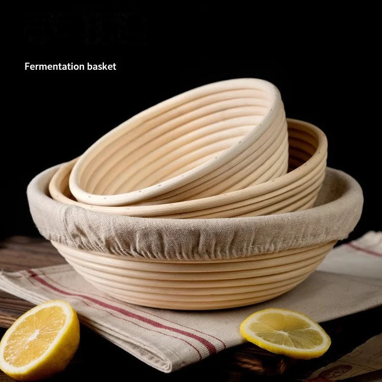 HeMu Durable Rattan Banneton Basket - Oval Bread Proofing Basket with Washable Linen Liner, Essential Tool for Home Bakers