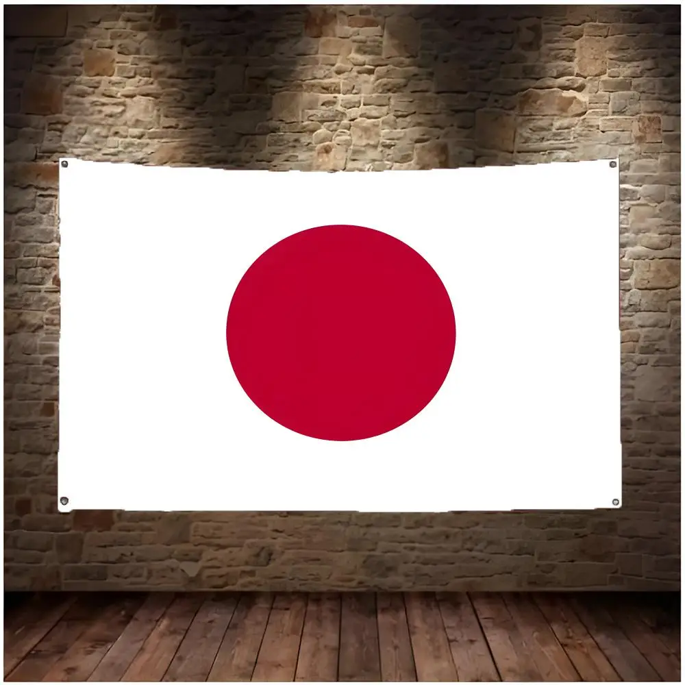 Japan Cherry Blossom Samurai Flags Daily four ring borderless design indoor outdoor decor easy hang install