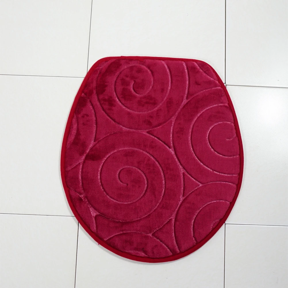 

Embossed Three Piece Bathroom Rug Set Soft Absorbent Nonslip Bathtub Mat Flannel Bath Rugs Carpet For Tub Toilet