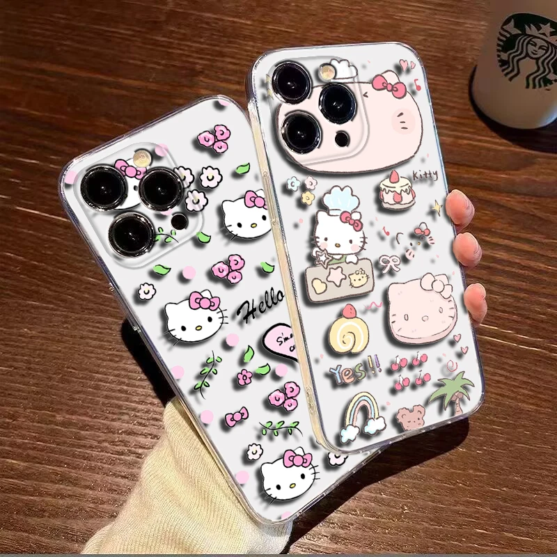 cute hello kitty Soft Case for Infinix Hot 20 20I 10i 10 11 11S NFC 9 Play Note 7 8 8I Zero X NEO