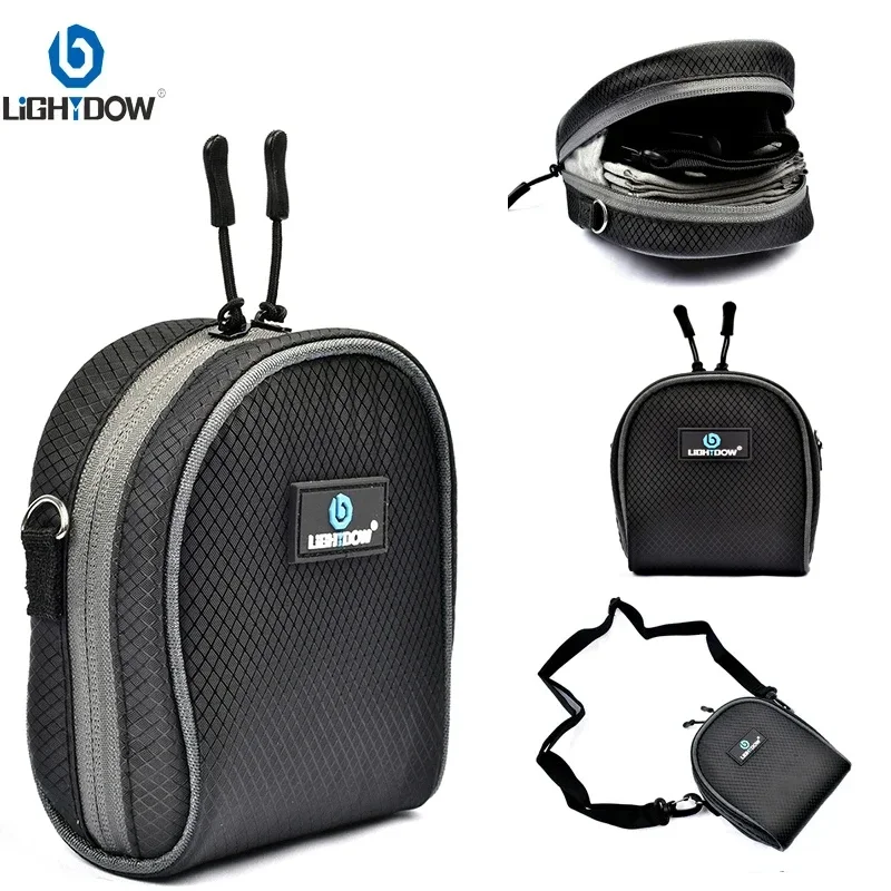 Lightdow Protective Lens Filter Storage Bag Camera Lens Filter Pouch Round Filter Case With Shoulder Belt for Lens Accessories