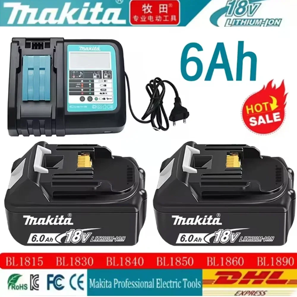 

100% Original Makita 18V 5Ah/6Ah battery Rechargeable Battery Makita power DDF487 DTD173 DTW700 DGA404 Replacement battery pack