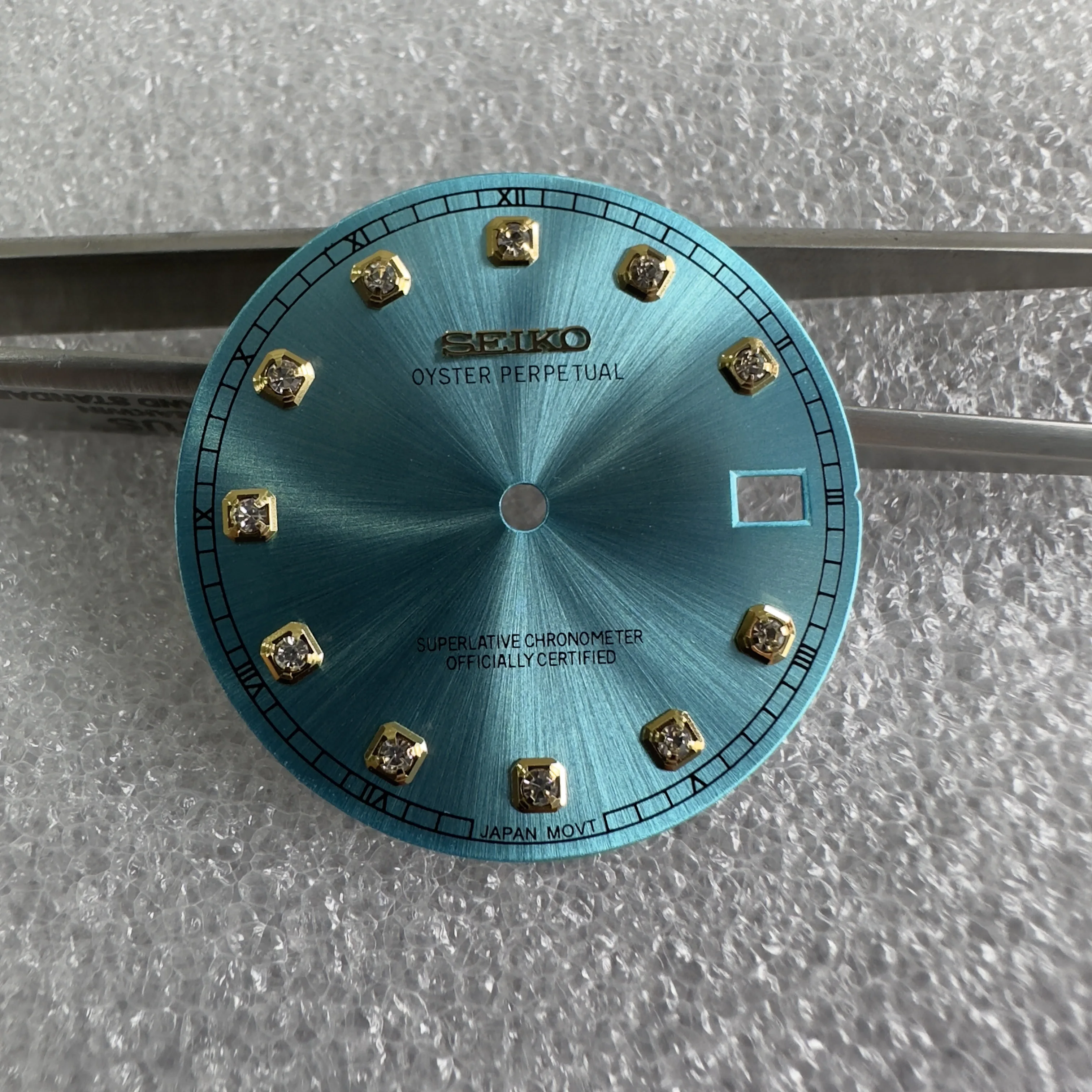 ساعة تسجيل بنمط الشمس للرجال ، قرص جديد ، إكسسوارات حركة ، وجه ماسي ، مناسبة لـ NH35 ، NH36 ،