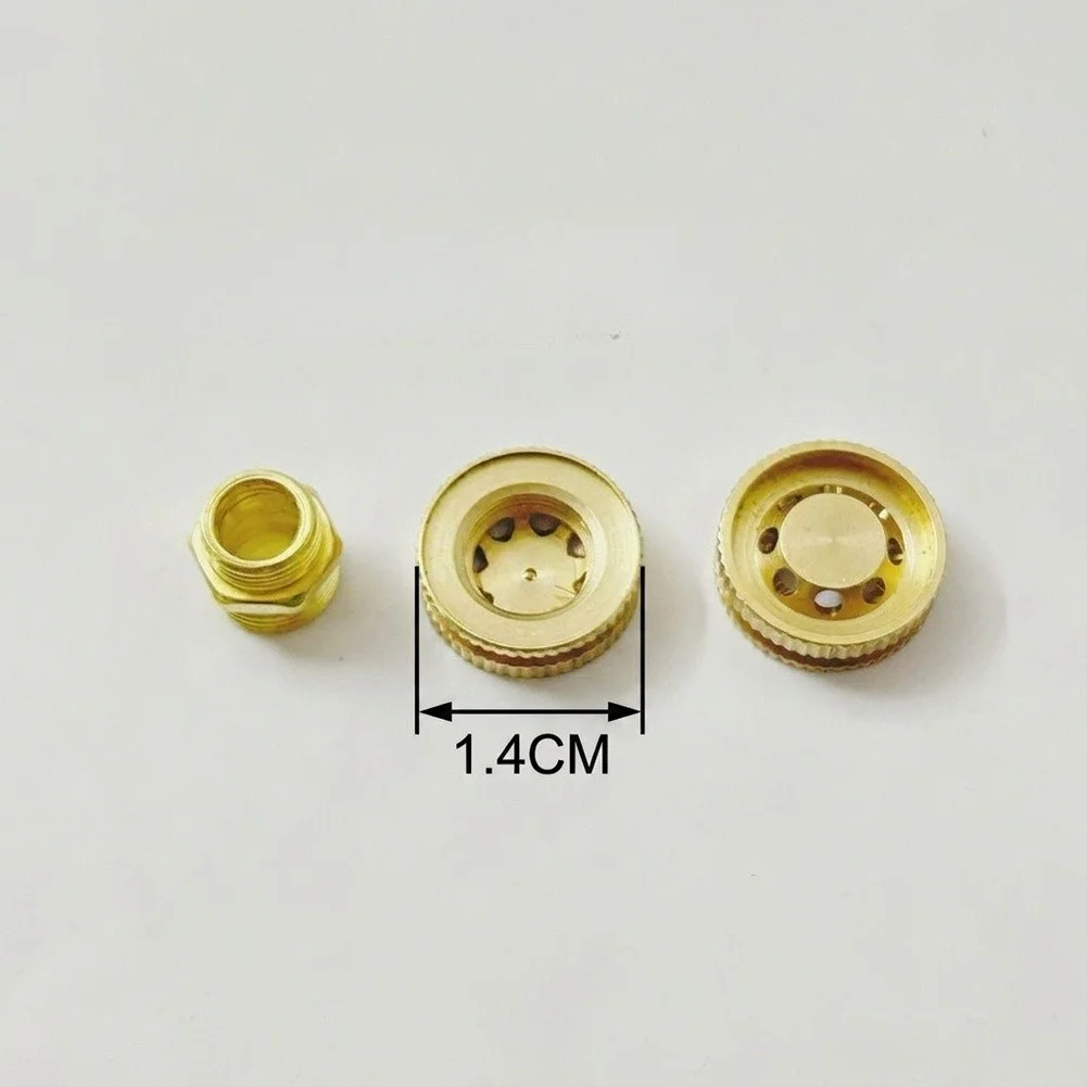 Gas Stove Nozzles Iron Core Copper Finish for Household Use Flame Control and Heat Uniformity 1/8/9 Pack Gold Color