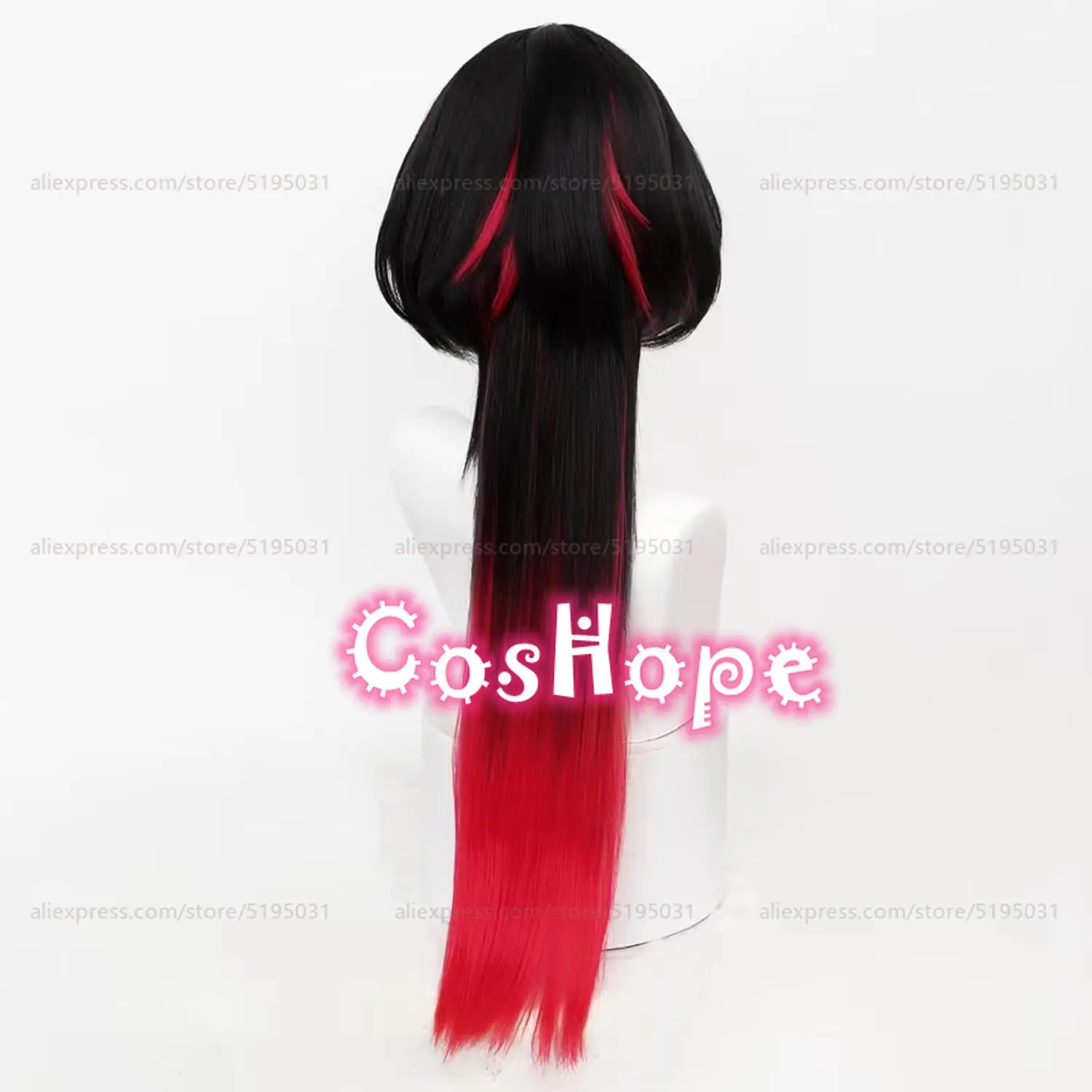 Zzz jane doe cosplay perücke 70cm lang schwarz gradient orange rot perücke cosplay anime perücken hitze beständige synthetische perücken