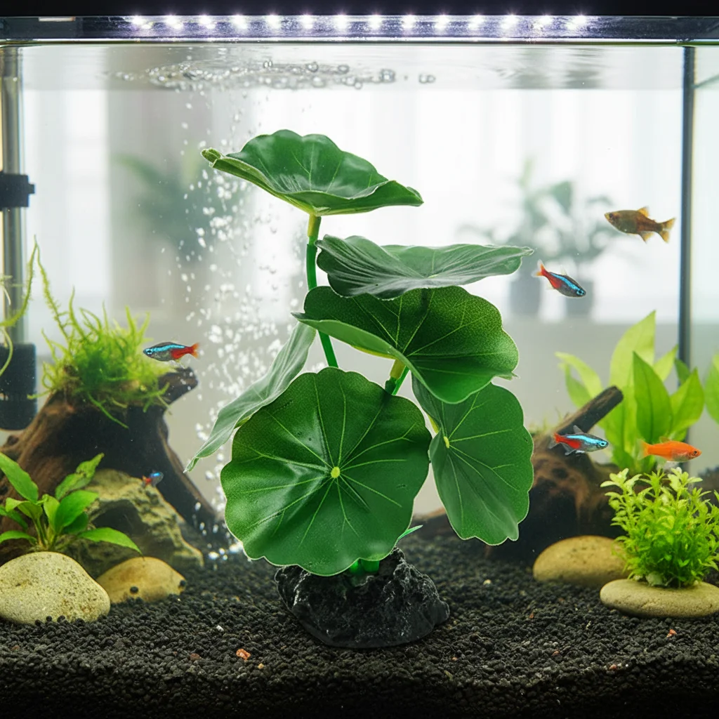 1 Stück Künstliche Aquarienpflanzen Realistische Kunstwasserpflanzen für Aquarium-Dekoration Lebendiger Pflanzenersatz Natürlich Aussehende Wasserpflanzen