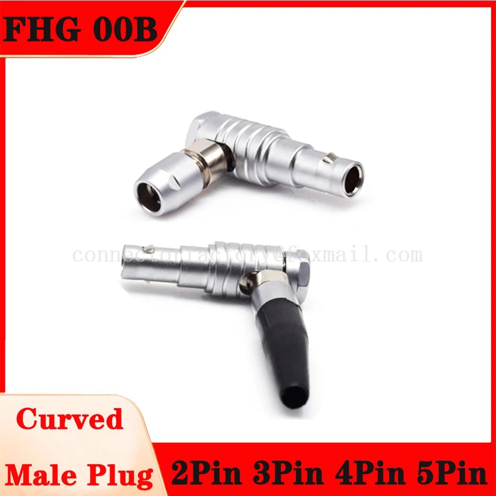 

Compatible FHG 00B 2 3 4 5 Pin Metal Circular Push-pull Self-Locking Connector Elbow 90° And key G Male Plug For Camera