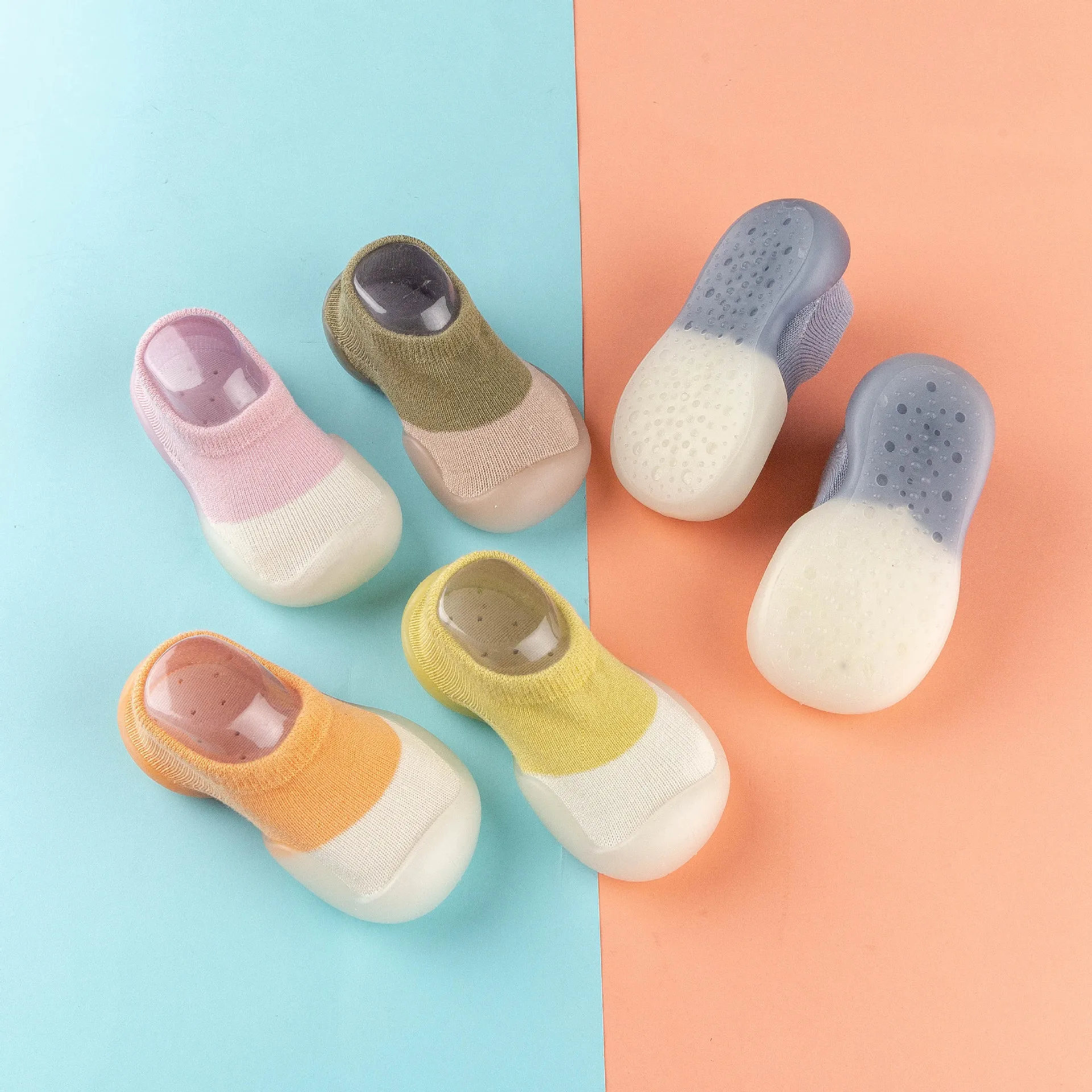 Baby Non-slip First Walker Toddler Shoes Soft Silicone Sole Casual Indoor Floor Socks Knit Booties for Newborn Girl Boys Shoes